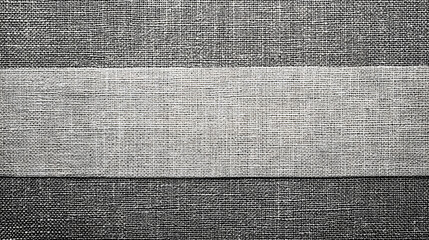 Fototapeta premium Gray and white textured fabric background with horizontal stripe