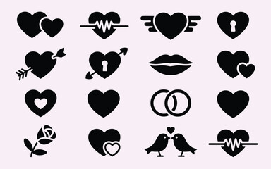 Fototapeta premium Set of nature icons with flowers, butterflies, branches and a bird