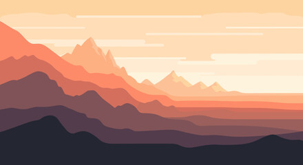 Obraz premium A minimalist and calming abstract landscape evokes feelings of tranquility and peace. Perfect for backgrounds, websites, or social media content needi