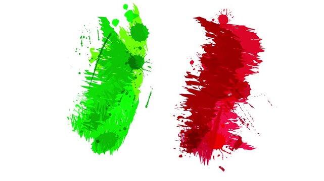 Italy flag abstract painting splash concept
