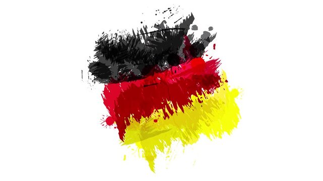 German flag abstract paint splatters grunge art