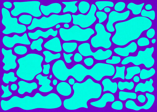 Abstract cyan and purple organic pattern background