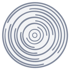 Fototapeta premium Abstract circular design with concentric lines in muted grey tones against a light background