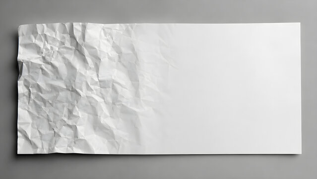 Crumpled paper gradually smoothing into a clean strong sheet