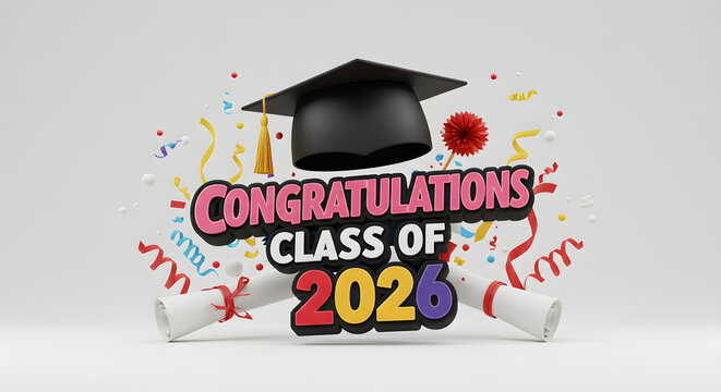 Graduation congratulations banner class of 2026