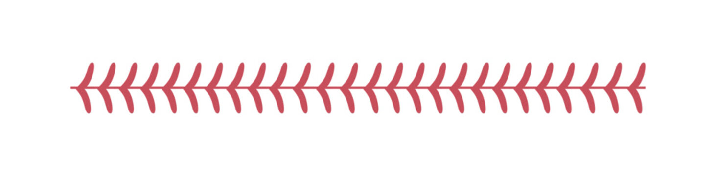 Softball laces. Baseball ball stripe. Softball Stitches. Vector illustration