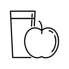 Fototapeta premium Healthy food icon, outline style