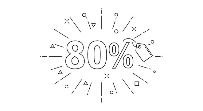 Discount Percentage Symbol Graphic Icon.