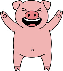 Fototapeta premium cartoon pig cartoon