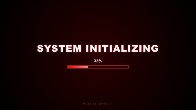 System initializing loading bar animation