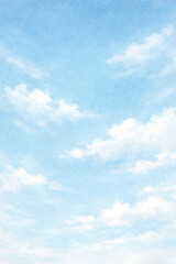 Obraz premium watercolor blue clear sky painting