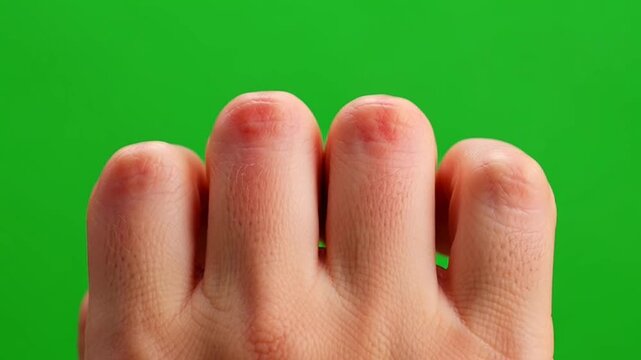 Close-up of human toe anatomy.