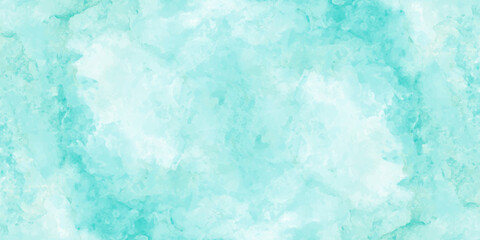 Naklejka premium Light blue and white watercolor texture background; abstract ethereal clouds painted effect for minimal artistic design