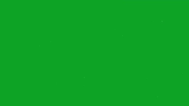 Twinkling white dust particles expanding outward on green screen background video