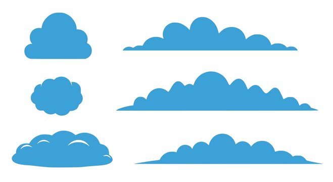 Clouds vector collection. Cloud computing pack. Clouds collection. Cloud shapes pack. Vector. JPEG version.