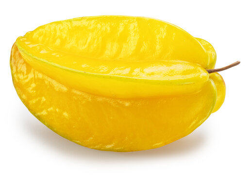 Star fruit or carambola isolated on white background with clipping path.