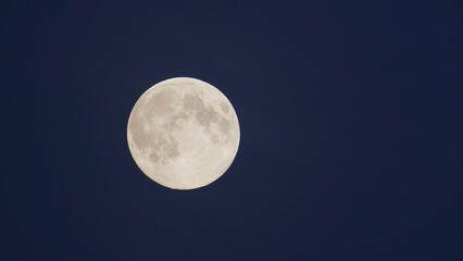 Photography of Moon in the full moon lunar phase. © volff