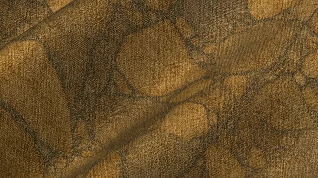 Calm flowing movement of waves of cotton fabric with marble pattern in continuous loop forming elegant abstract luxury background