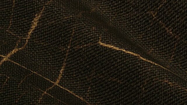 Organic seamless motion of waves of cotton fabric with marble pattern forming unique abstract luxury texture for visuals