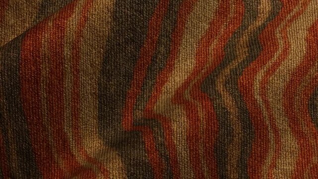 Soft flowing ripple movement of waves of cotton fabric with marble pattern in continuous loop delivering elegant abstract luxury background