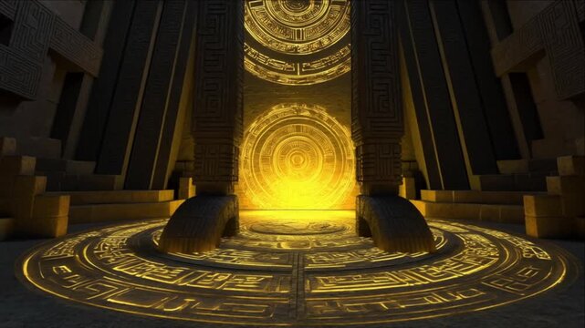 ゲーム開発のために構築されルーンが点灯する古代の石ゴーレム