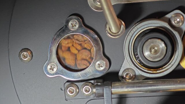 Roasted coffee beans, The roasting coffee machine.