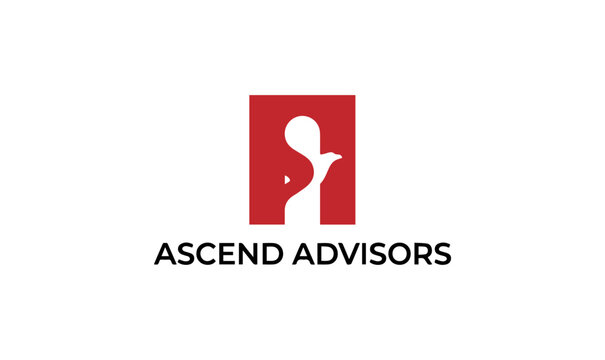 ascend logo, Eagle, Logo, Negative Space, Advisor, Ascend, Bird, Professional, Consulting, Finance, Business, Corporate, Strategy, S Shape, Red, Minimalist, Vector, Identity, Freedom