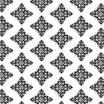 batik javanese luxury gold floral vintage silhouette tile seamless pattern background