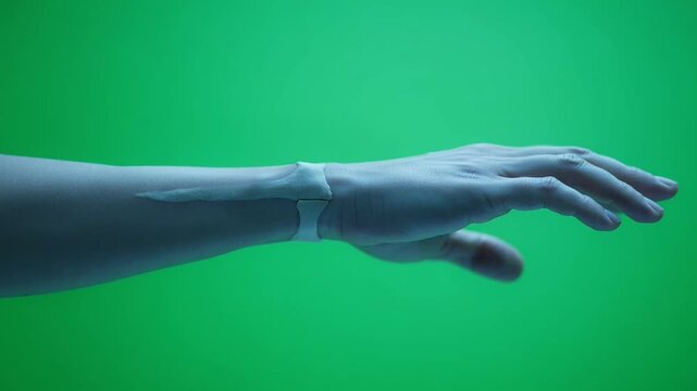Human arm with medical IV line.