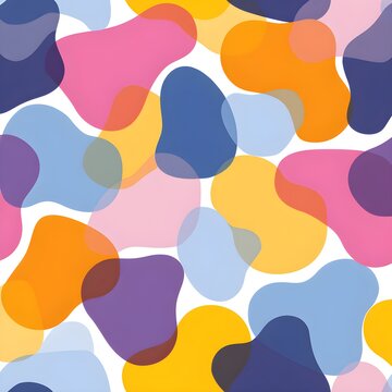 Seamless abstract blob pattern with soft rounded shapes in contemporary design style - Image #4 @Digi SImba