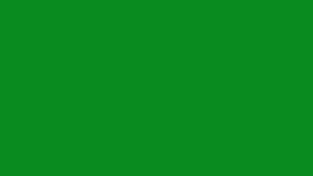 White triple line zigzag motion icon element on green screen for video overlays