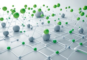 Obraz premium Abstract futuristic business ecosystem background with interconnected digital platform nodes and data networking paths