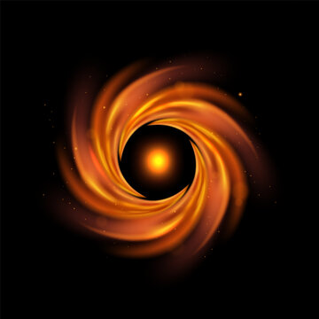 Abstract Fiery Vortex Energy Portal, Vector Illustration