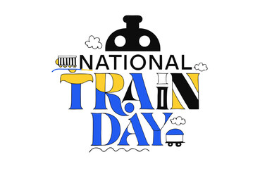 NATIONAL TRAIN DAY vector illustration isolated on white background © tanvir