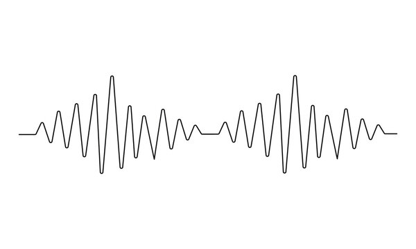 Podcast sound waves set. Waveform pattern for music player, podcast, voice message, music app. Audio wave icon. Equalizer template. Vector illustration isolated on white background . EPS 10 .