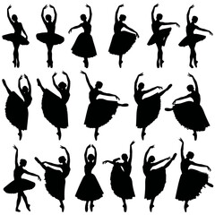Ballet Dancer Silhouettes: Collection of Elegant Poses © Jepe