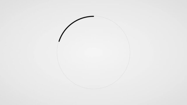 Minimalist Digital Countdown Timer Five Seconds Monochrome Black on White