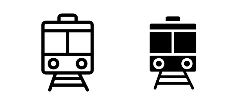 Subway icon in black color for website or app.
