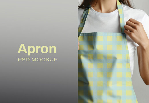 Realistic Apron PSD Mockup Template