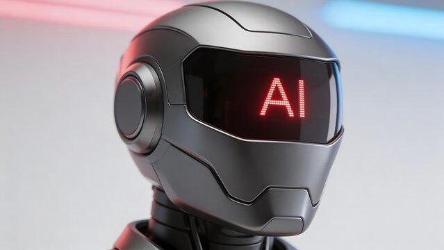 Robot head with AI display