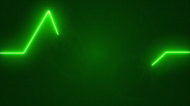 Heartbeat cardiogram signal, monitor animation digital interface loading icon