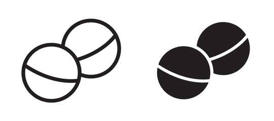 Fototapeta premium Bath salts bomb icon In Flat and stroke Style Vector For App, UI, Websites. Black Vector Illustration.