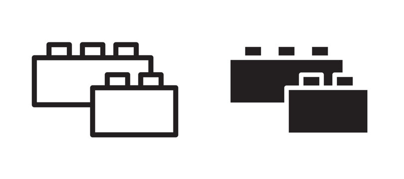 building toy icon In Flat and stroke Style Vector For App, UI, Websites. Black Vector Illustration.