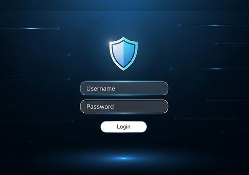 Blue shield login page with username and password fields  secure access screen