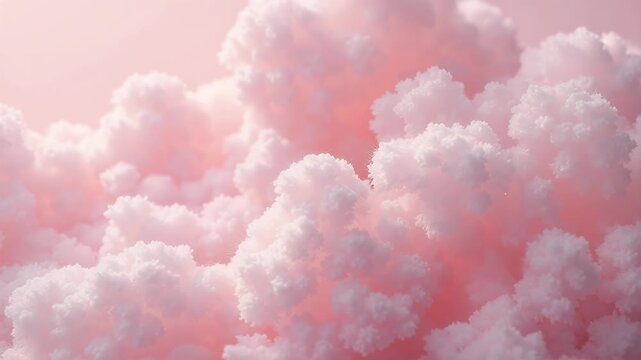 Soft Pink Clouds in a Serene Sky Scene
