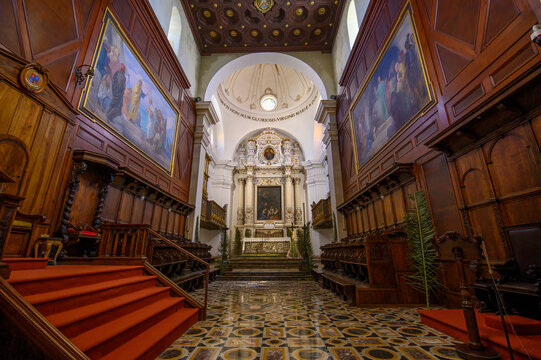 SYRACUSE, ITALY. The Cathedral of Syracuse (Duomo di Siracusa) showing ancient Greek Doric columns integrated into the Christian church on Ortygia island, Sicily.