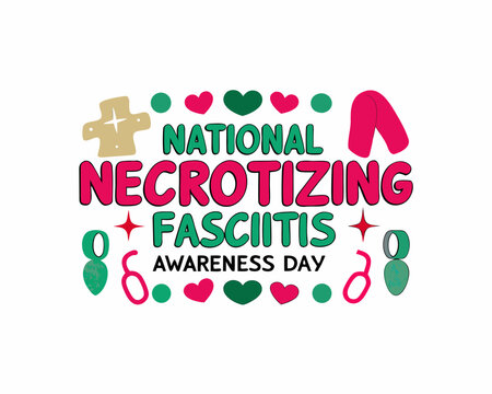 Infection Disease Awareness Vector Illustration for Necrotizing Fasciitis Awareness Day