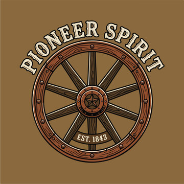 Vintage Wagon Wheel Design.