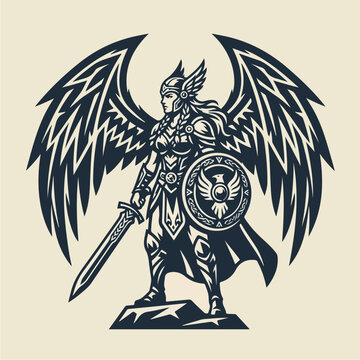Warrior Angel with Sword Shield.