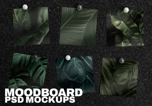 Leafy Moodboard PSD Mockups